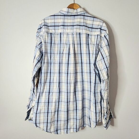 Ruff Hewn new with tags plaid blue shirt button down men's size XL - Picture 6 of 10
